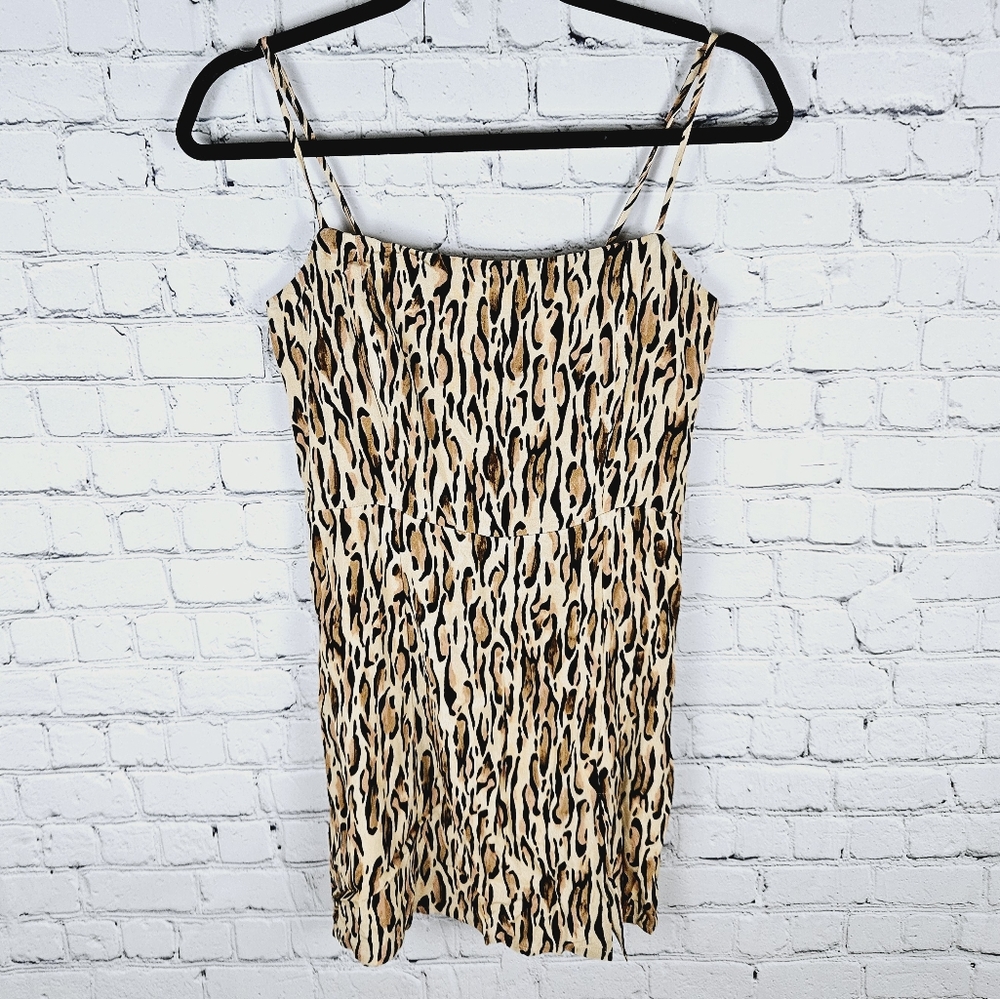 SUNDAY BEST for ARITZIA | Chiara spaghetti strap leopard animal print slit dress